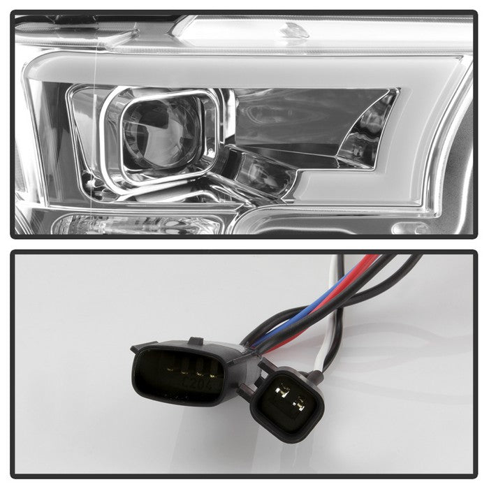 Spyder® 5083661 - Chrome Projector LED DRL Head Lights