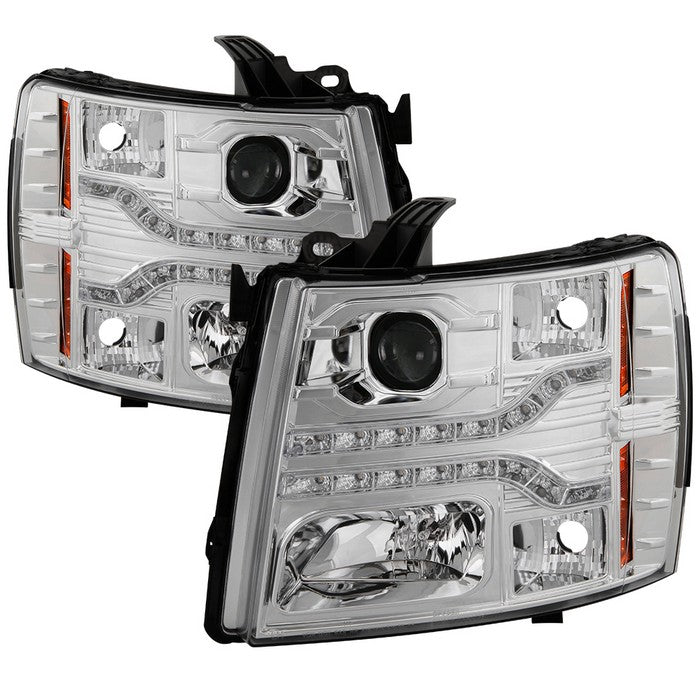 Spyder® 5083586 - Chrome Projector LED DRL Head Lights