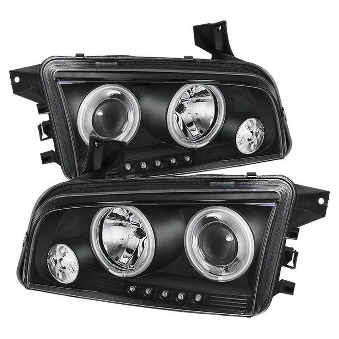 Spyder® 5009715 - Black Projector CCFL Halo Head Lights