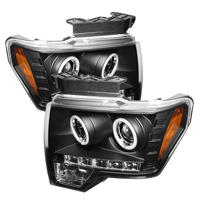 Spyder® 5030108 - Black Projector CCFL Halo Head Lights