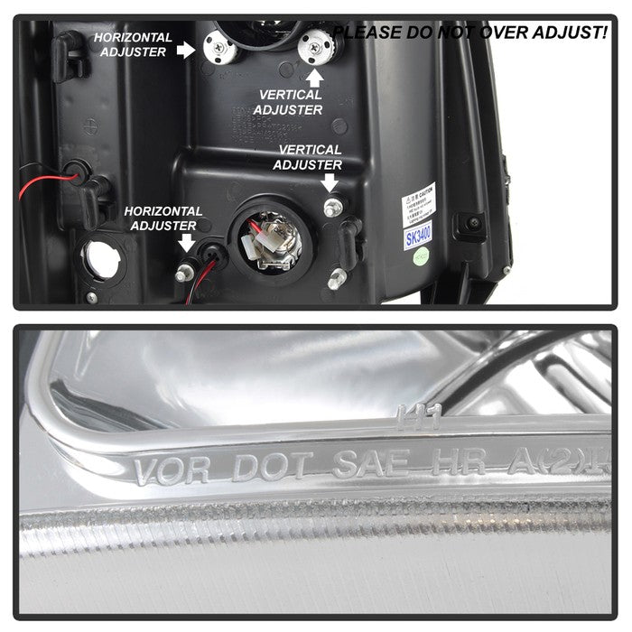 Spyder® 5083616 - Chrome Projector LED DRL Head Lights
