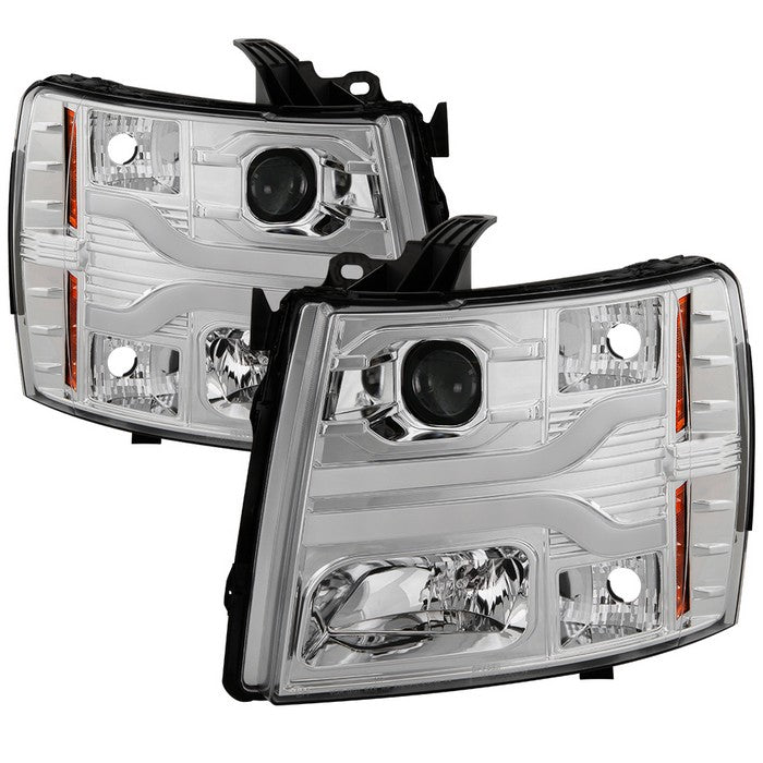 Spyder® 5083616 - Chrome Projector LED DRL Head Lights