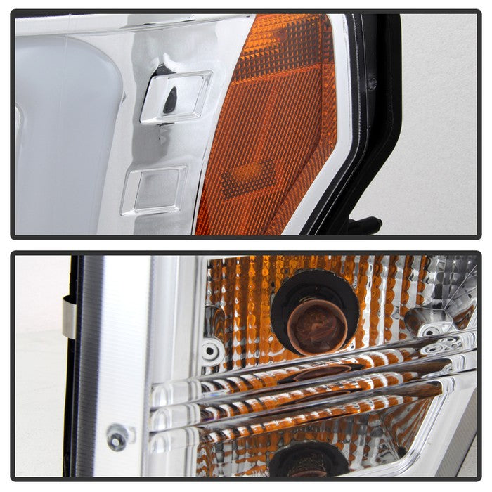 Spyder® 5077585 - Chrome Projector LED DRL Head Lights