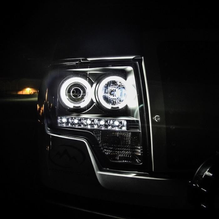 Spyder® 5030108 - Black Projector CCFL Halo Head Lights