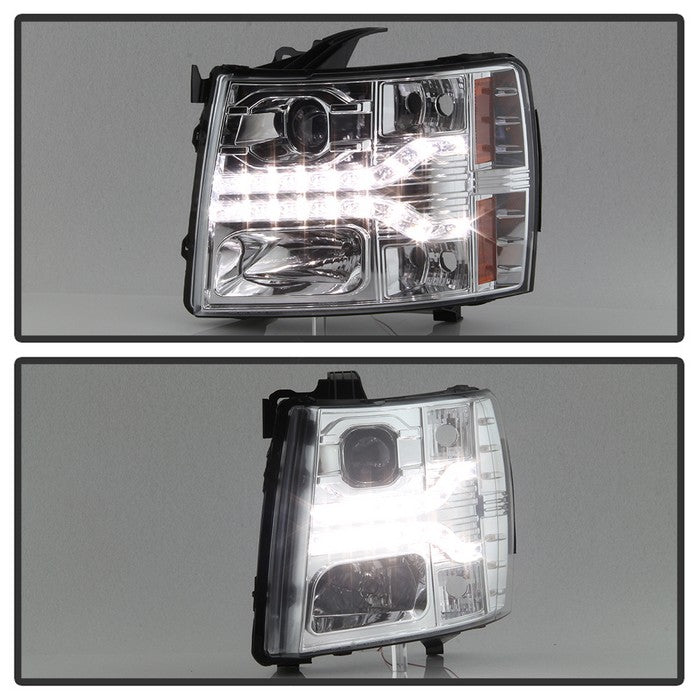 Spyder® 5083586 - Chrome Projector LED DRL Head Lights