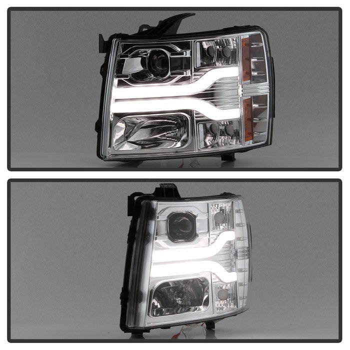 Spyder® 5083616 - Chrome Projector LED DRL Head Lights