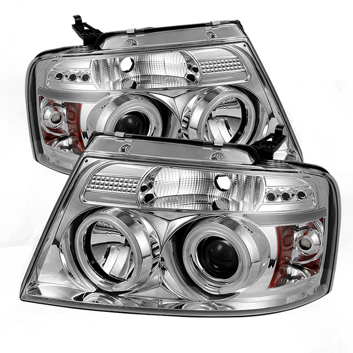 Spyder® 5030092 - Chrome Projector CCFL Halo Head Lights