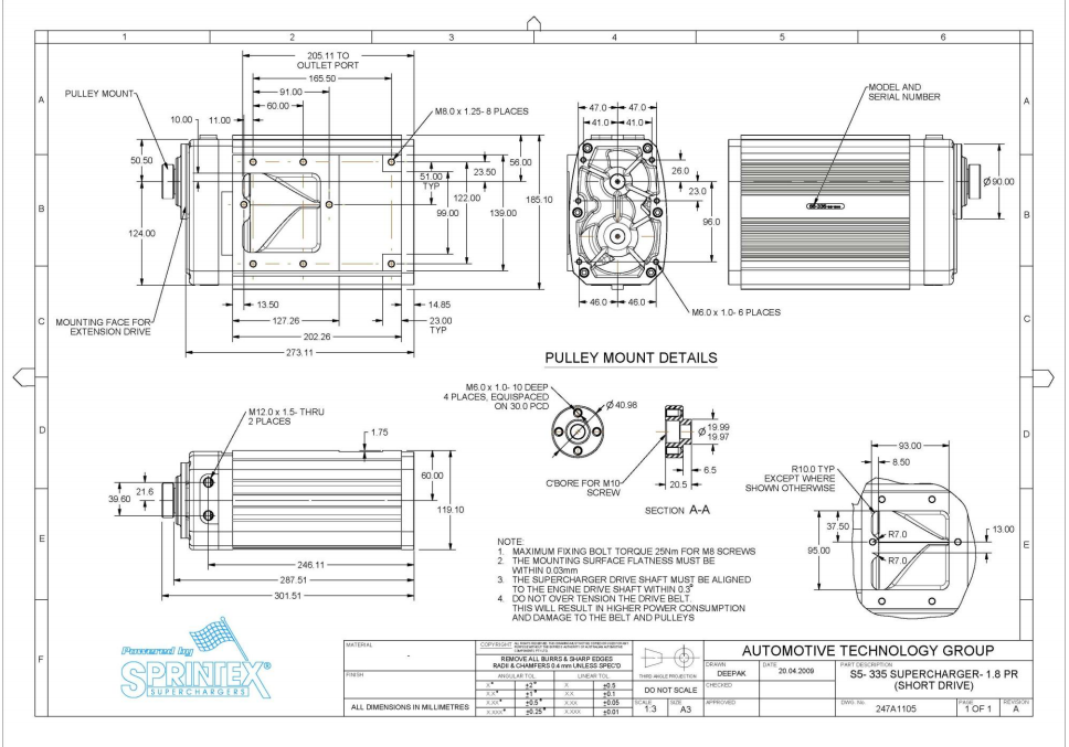 Sprintex® (12-18) Wrangler JK S5-335 Series Inter-Cooled Supercharger Sub-Assembly - 10 Second Racing