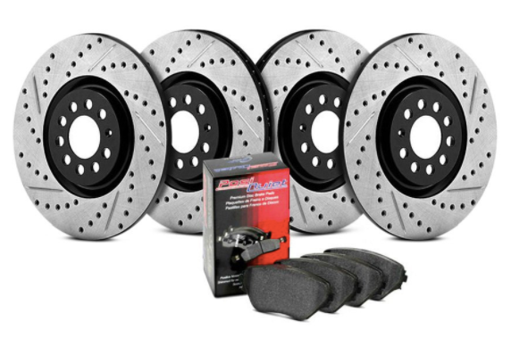Stoptech® (11-21) Mopar V8 Street Drilled & Slotted Brake Kit (4/6-Piston Calipers) - 10 Second Racing