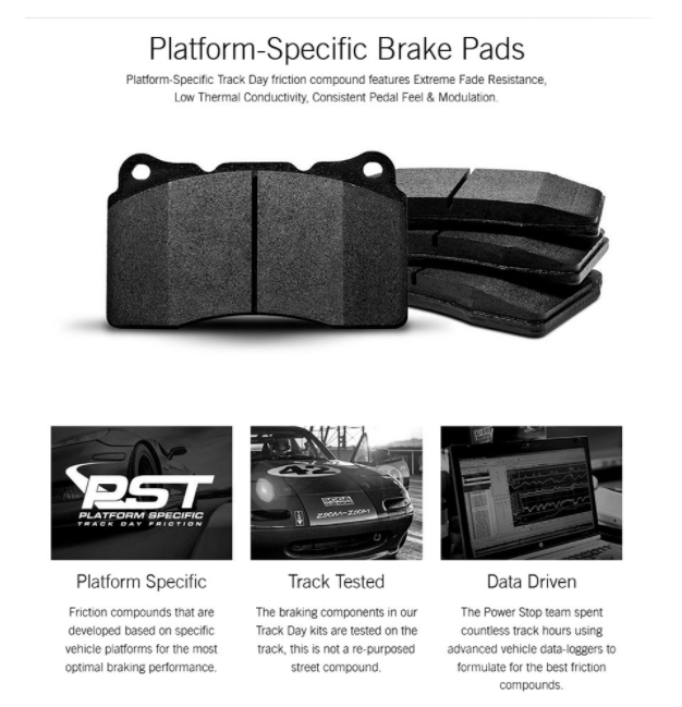 Power Stop® (17-24) Camaro ZL1 Track Day Carbon Fiber Metallic Compound Rear Brake Pads