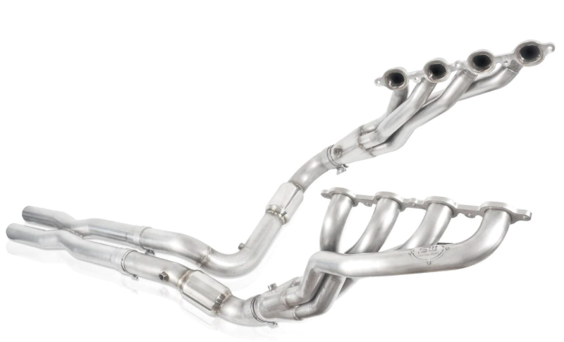 Stainless Works® (07-13) Silverado/Sierra 304SS 1-7/8" x 3" Long Tube Headers with Catted Mid-Pipes (Crew/Double Cab)