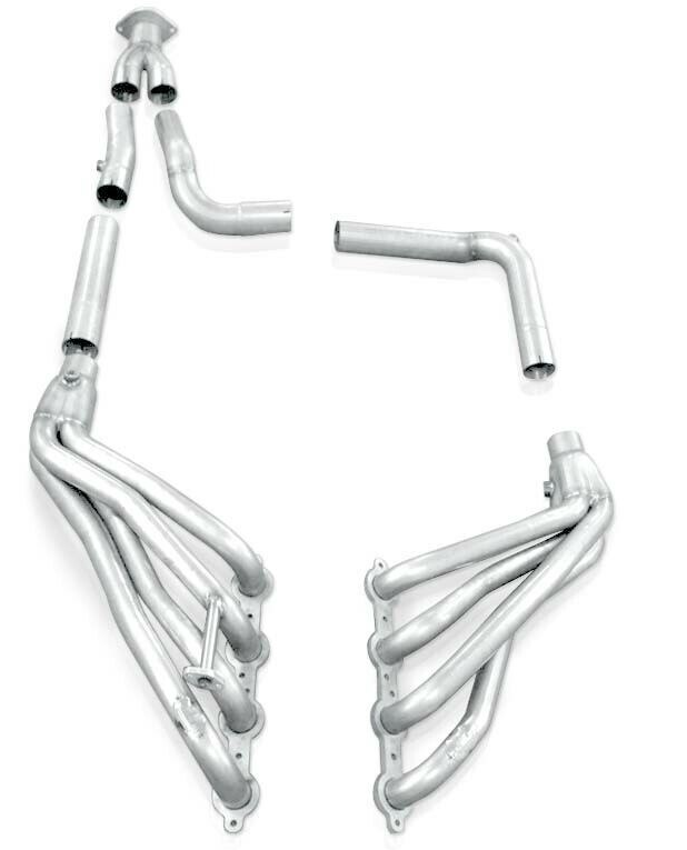 Stainless Works® (99-02) Silverado/Sierra 304SS 1-3/4" x 2-1/2" Long Tube Headers with Catted Mid-Pipes
