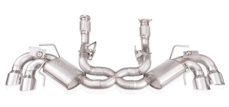 Stainless Works® (20-24) Corvette Stingray 304SS 3" Cat-Back System with 4-1/2" OD Tips