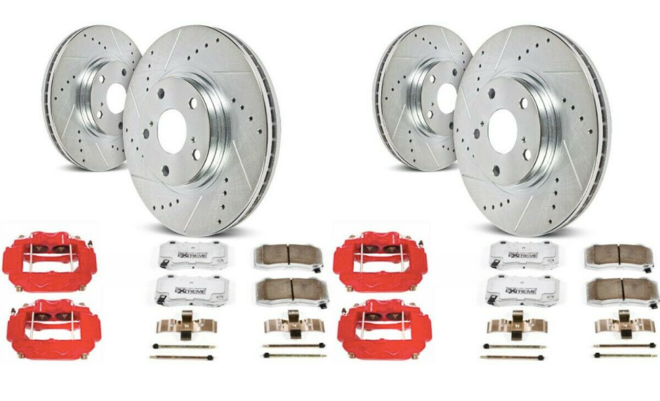 Power Stop® (05-23) Mopar V8 Z26 Street Warrior Brake Kit with Powder Coated Calipers (4-Piston Front Calipers)