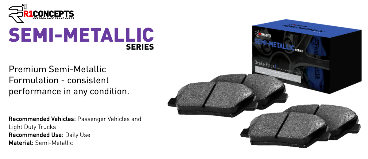 R1 Concepts® (14-22) BMW M2/M3/M4 Semi-Metallic Series Brake Pads