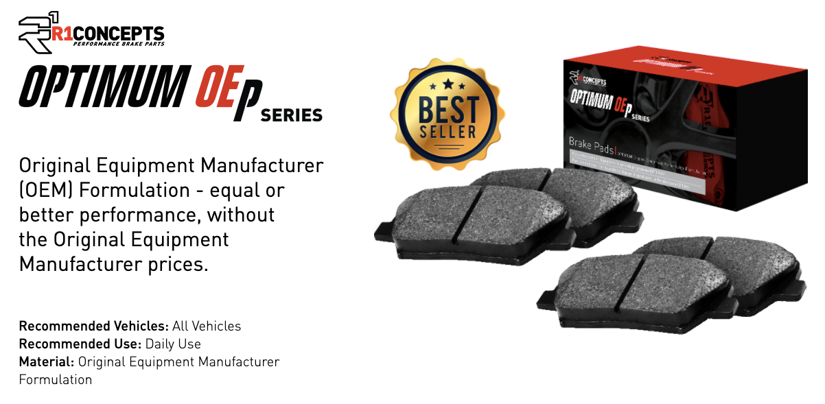 R1 Concepts® (16-24) Camaro SS Optimum OEp Series Front Brake Pads (BREMBO 6-PISTON FRONT CALIPERS)