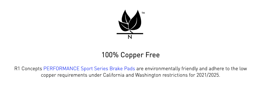 R1 Concepts® (14-15) Camaro Z/28 Performance Sport Series Rear Brake Pads