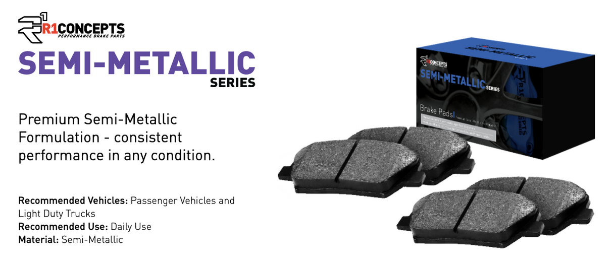 R1 Concepts® (10-15) Camaro SS Semi-Metallic Series Brake Pads