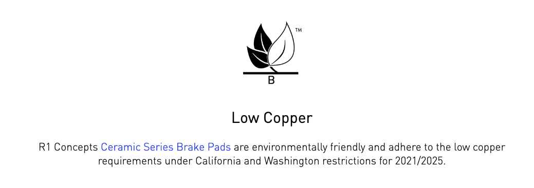 R1 Concepts® (10-15) Camaro LT/LS Ceramic Series Brake Pads