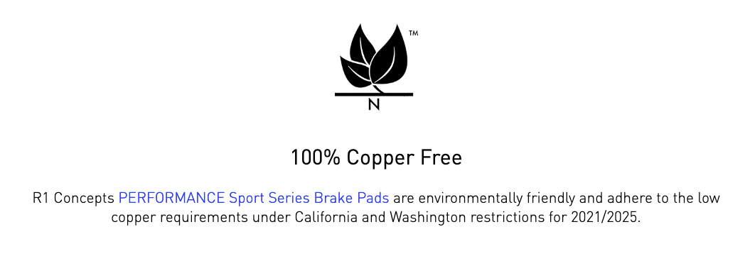 R1 Concepts® (10-15) Camaro LS/LT Performance Sport Series Brake Pads