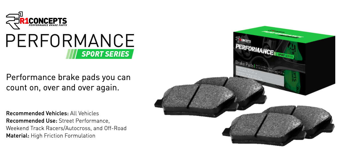 R1 Concepts® (13-14) GT500 Performance Sport Series Rear Brake Pads