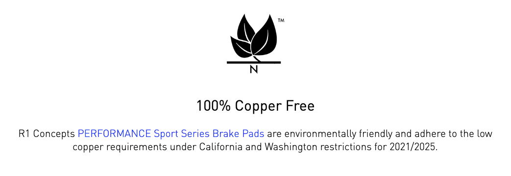 R1 Concepts® (11-14) Mustang V6 Performance Sport Series Brake Pads