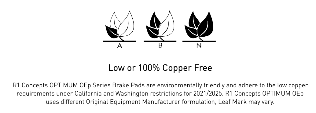 R1 Concepts® (05-10) Mustang GT Optimum OEp Series Brake Pads