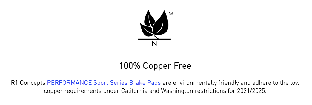 R1 Concepts® (05-10) Mustang V6 Performance Sport Series Brake Pads