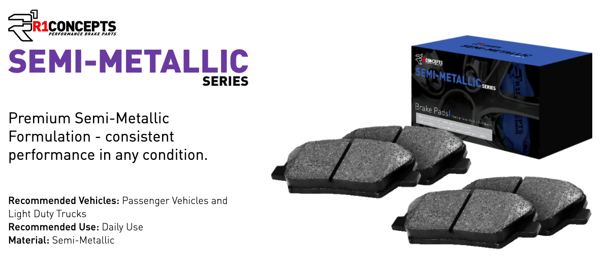 R1 Concepts® (14-19) Corvette Stingray Semi-Metallic Series Brake Pads
