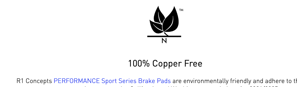 R1 Concepts® (15-19) Corvette Z06 Performance Sport Series Front Brake Pads (IRON ROTORS)