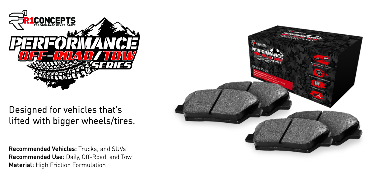 R1 Concepts® (19-23) Silverado/Sierra Performance Off-Road/Tow Series Front Brake Pads (STANDARD BRAKES)