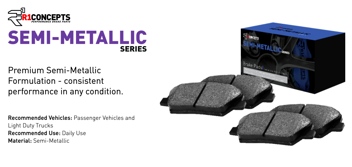 R1 Concepts® (09-18) RAM 2500/3500 Semi-Metallic Series Brake Pads
