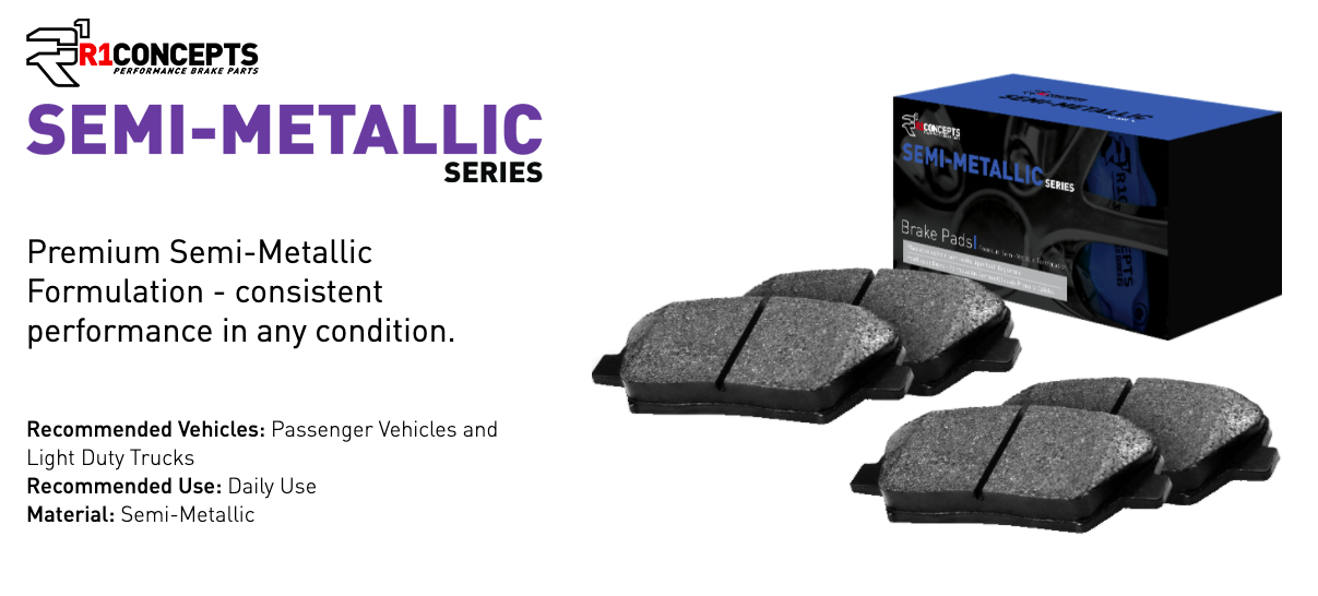 R1 Concepts® (11-23) WK2 V6 Semi-Metallic Series Brake Pads