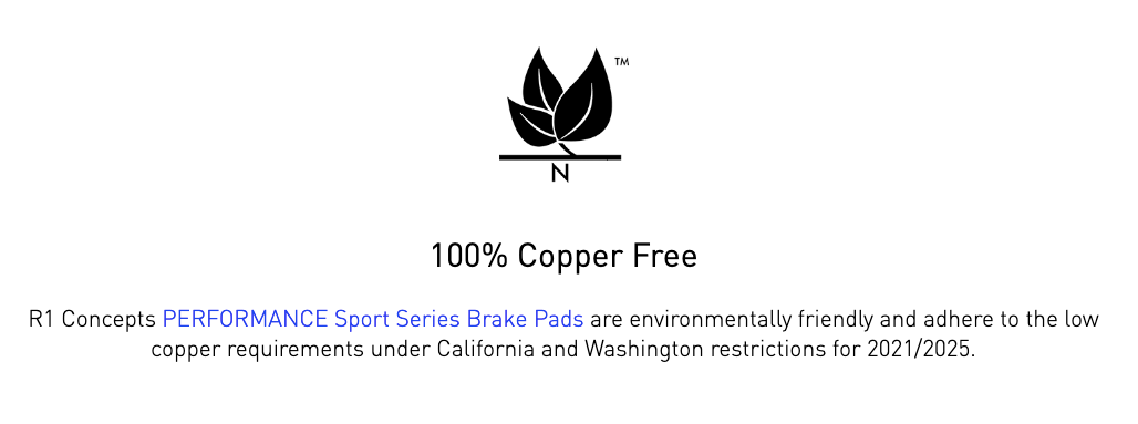 R1 Concepts® (07-22) GT-R Performance Sport Series Front Brake Pads