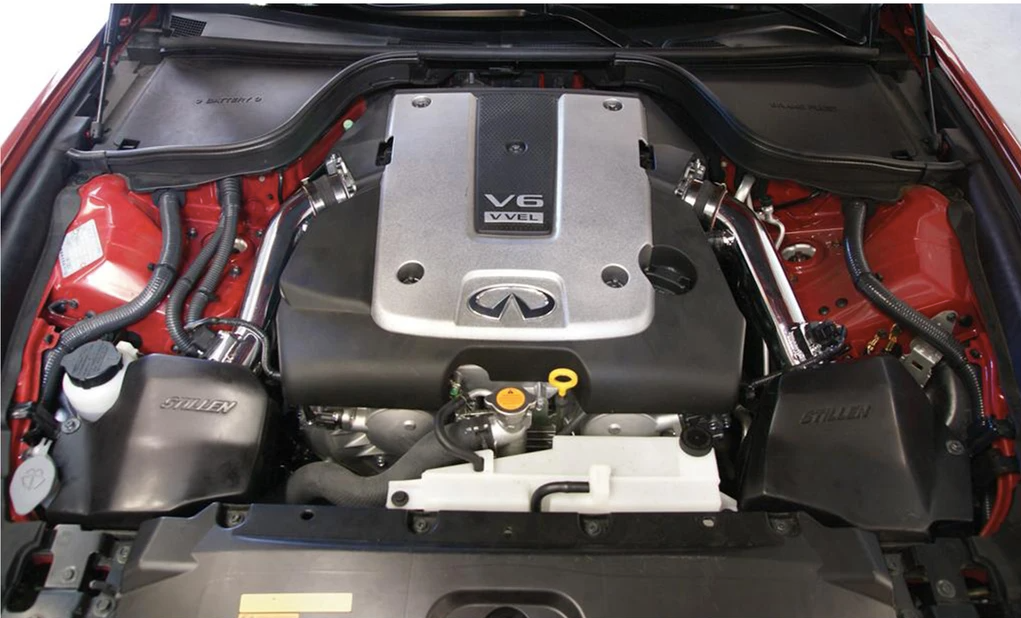 Stillen® (07-09) Infiniti G35/G37/Q40/Q60/EX35 Aluminum Air Intake Kit with Dry Filter & Heat Shields
