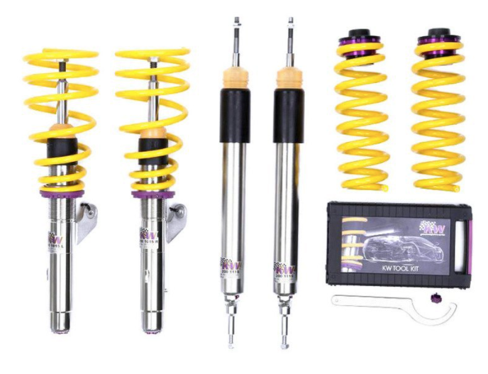 KW® (14-20) BMW M3/M4 0.8" x 1.8" - 1.0" x 2.0" Variant 3 'Inox Line' Coilover Kit (WITH ADAPTIVE SUSPENSION)