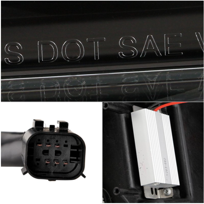 Spyder® (16-18) Camaro 6th Gen Black DRL Bar Projector LED Headlights with Sequential Turn Signal