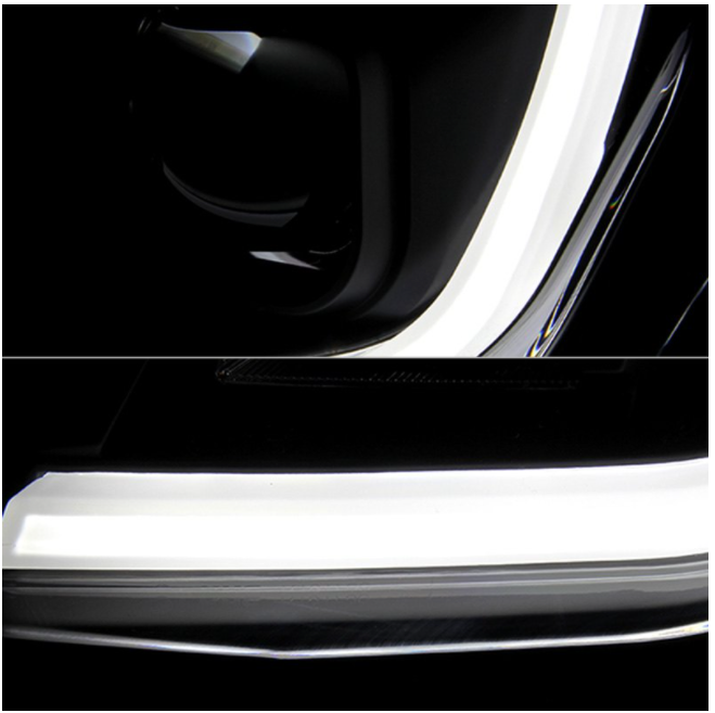Spyder® (16-18) Camaro 6th Gen Black LED DRL Bar Projector Headlights