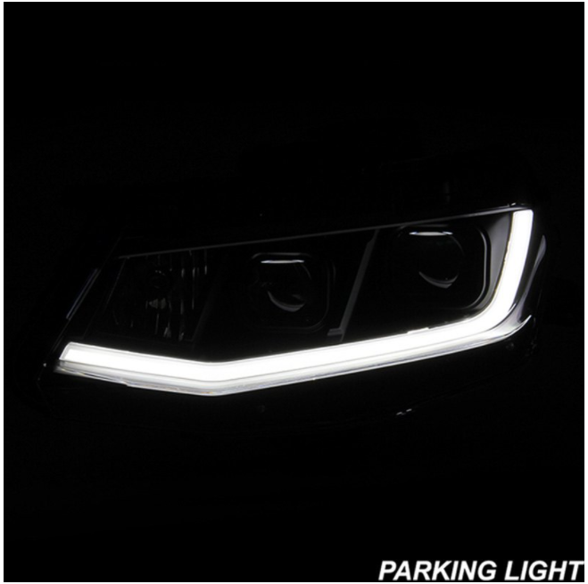 Spyder® (16-18) Camaro 6th Gen Black LED DRL Bar Projector Headlights