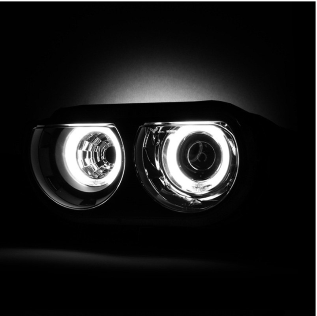 Spyder® (08-14) Challenger Black CCFL Halo Projector Headlights
