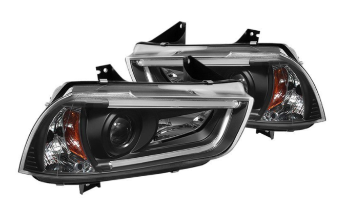 Spyder® (06-14) Charger Black LED DRL Bar Projector Headlights