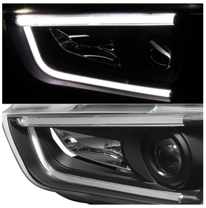 Spyder® (06-14) Charger Black LED DRL Bar Projector Headlights