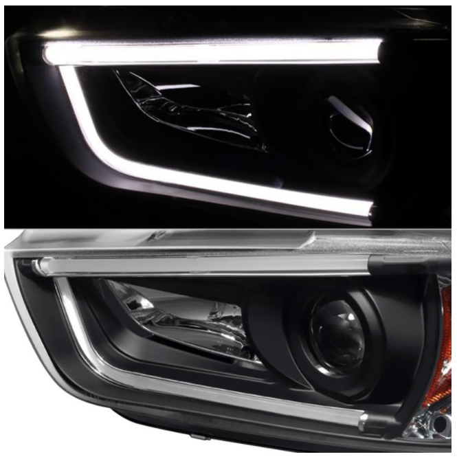 Spyder® (06-14) Charger Black LED DRL Bar Projector Headlights