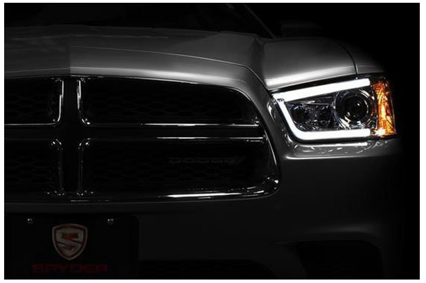 Spyder® (06-14) Charger Chrome LED DRL Bar Projector Headlights