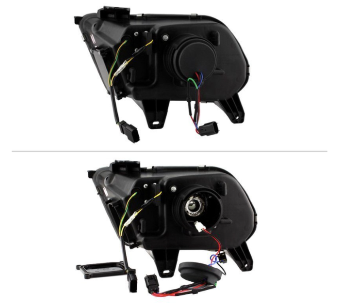 Spyder® (11-14) Mustang Black Sequential LED DRL Bar Projector Headlights (HALOGEN)