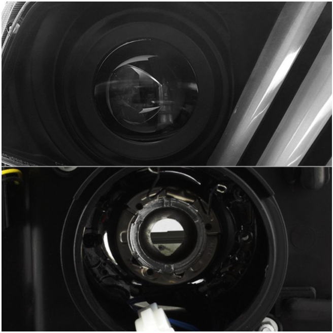 Spyder® (11-14) Mustang Black Sequential LED DRL Bar Projector Headlights (HALOGEN)
