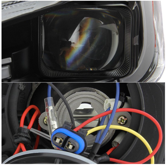 Spyder® (15-21) WRX/STI Black LED DRL Bar Projector Headlights (Halogen)