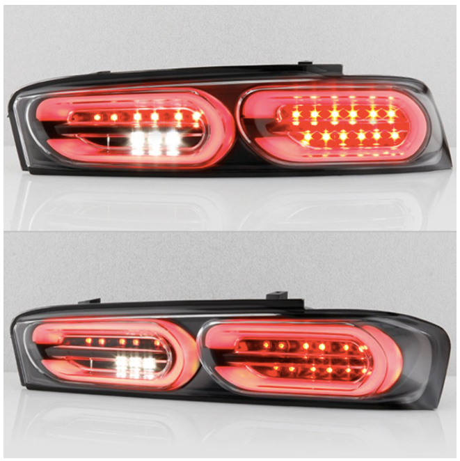 Spyder® (16-24) Camaro 6th Gen Black Sequential Fiber Optic LED Tail Lights