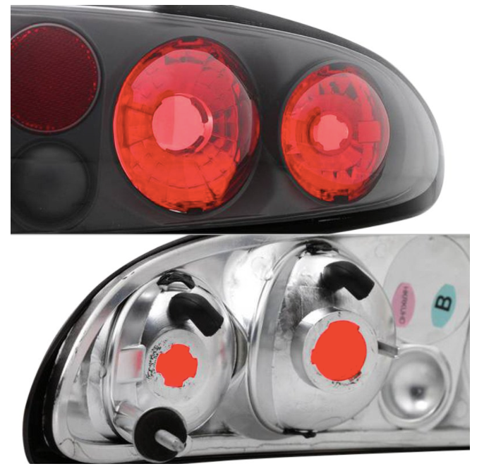 Spyder® (93-02) Chevy Camaro Black/Red Euro Tail Lights