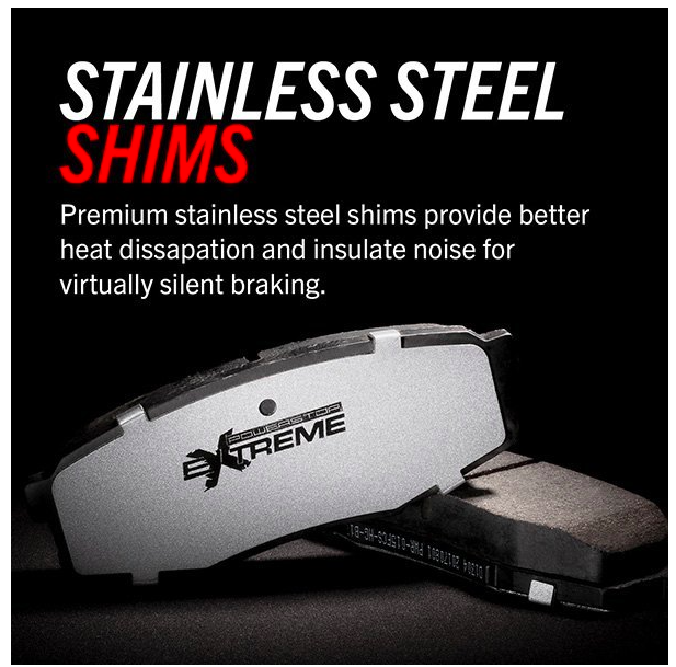 Power Stop® (04-24) GM/Mopar V8 Z26 Extreme Street Performance Carbon-Fiber Ceramic Compound Rear Brake Pads